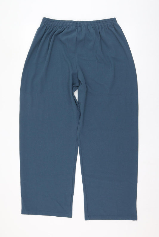Classic Image Womens Blue  Polyester Trousers  Size 2XL L28 in Regular