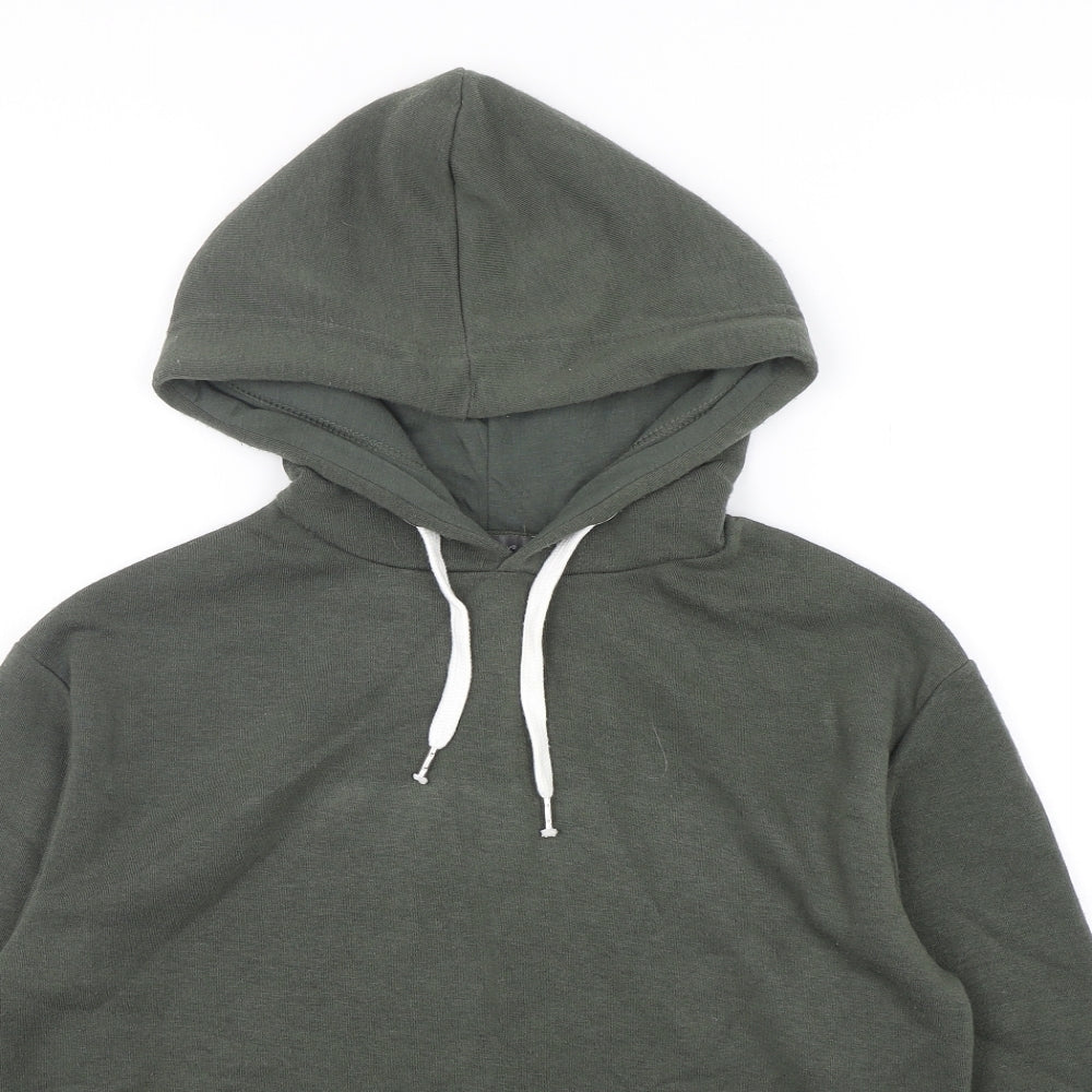 Primark Womens Green  Polyester Pullover Hoodie Size 6   - Cropped