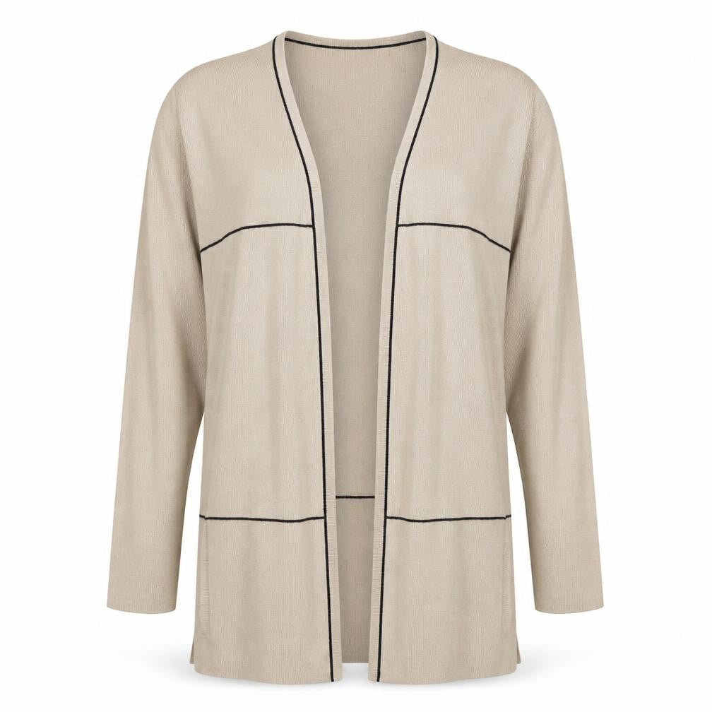 Country Casuals Womens Beige V-Neck  Wool Cardigan Jumper Size M