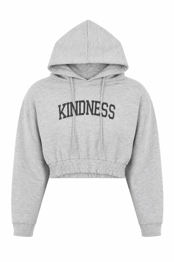 Pink Vanilla Womens Grey  Cotton Pullover Hoodie Size S  Pullover - Kindness