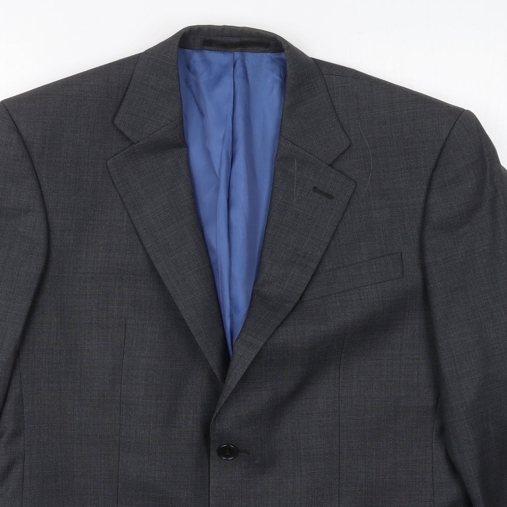 John Lewis Mens Grey  Wool Jacket Suit Jacket Size 38