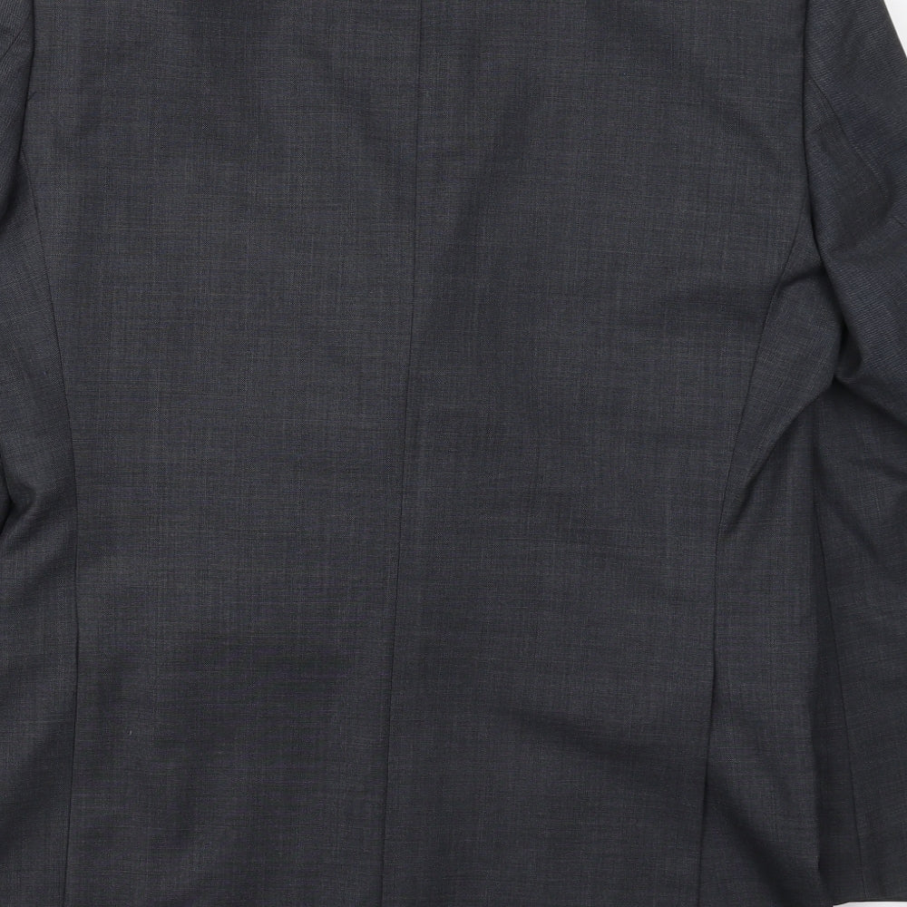 John Lewis Mens Grey  Wool Jacket Suit Jacket Size 38