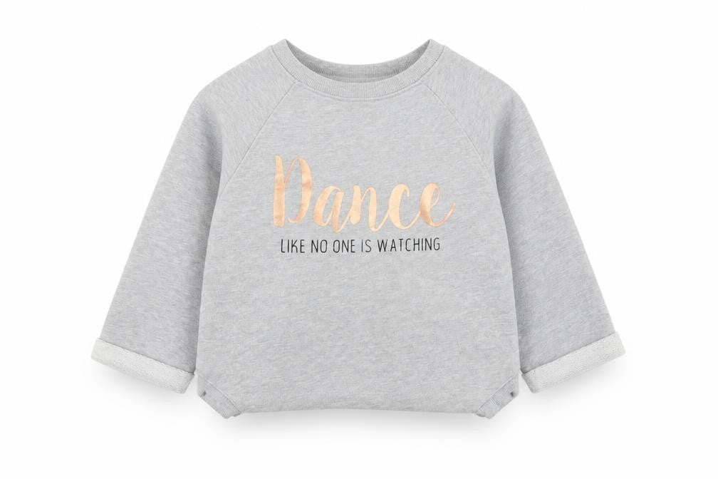 Dunnes Girls Grey  Cotton Pullover Sweatshirt Size 9-10 Years  Pullover - Dance