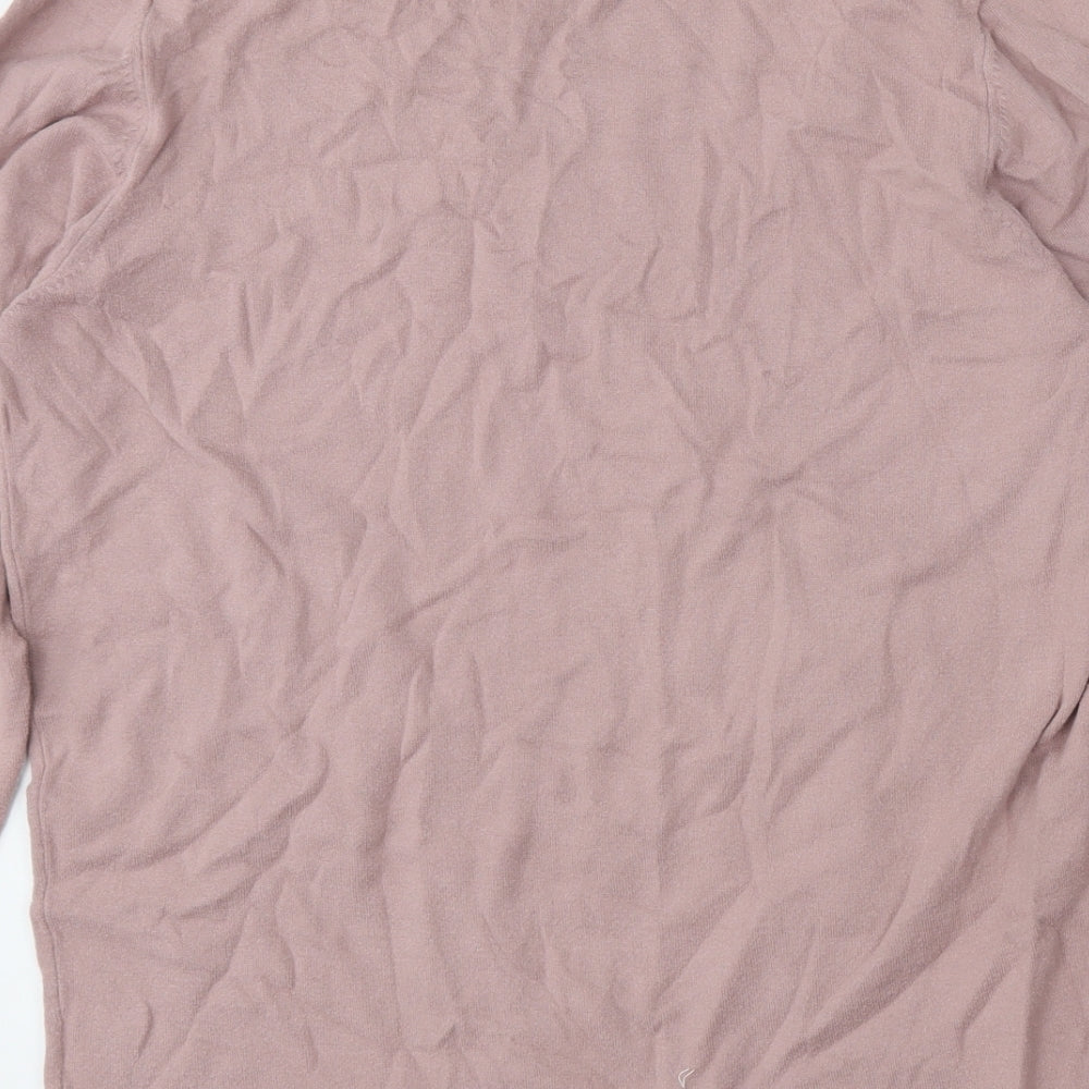 NEXT Womens Pink Round Neck  Cotton Pullover Jumper Size M