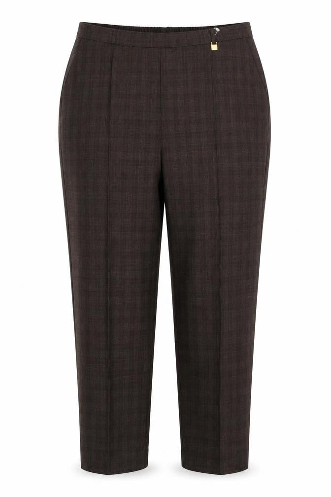 Bonmarché Womens Brown Polyester Trousers Size 16 L25 in Regular