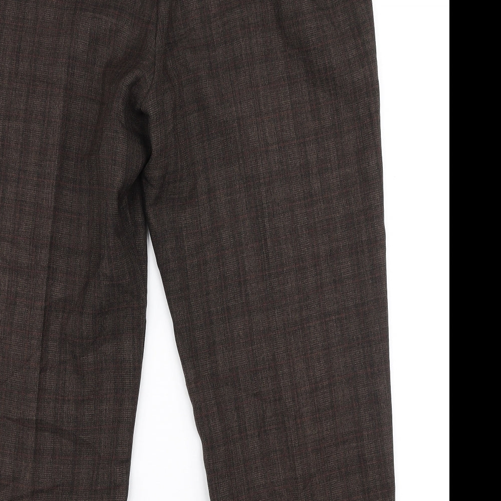 BM Womens Brown  Polyester Trousers  Size 16 L25 in Regular