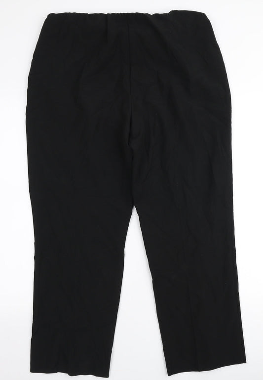 Vida Vi Womens Black  Polyester Trousers  Size 16 L27 in Regular
