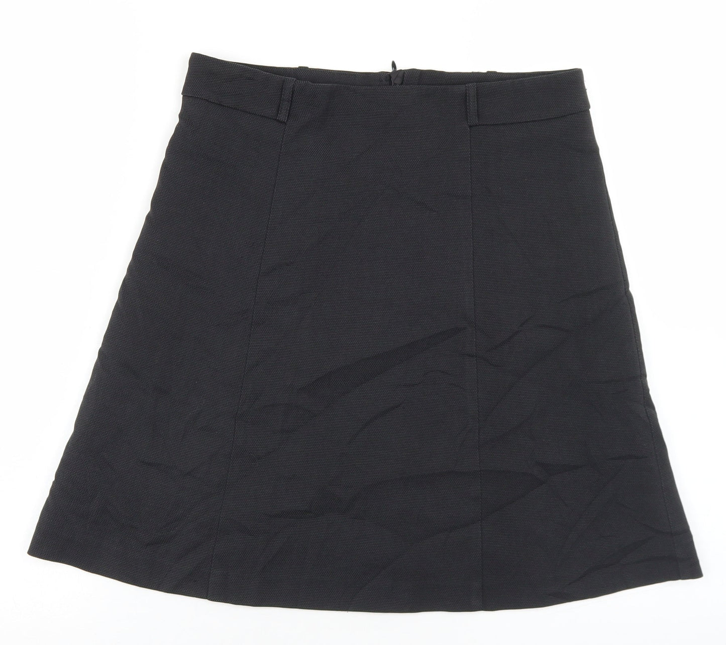 Zero Womens Black  Polyester Flare Skirt Size 30 in   Zip