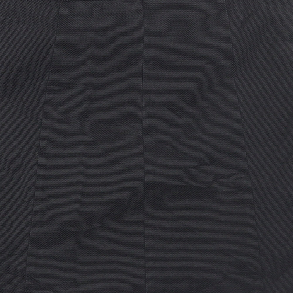 Zero Womens Black  Polyester Flare Skirt Size 30 in   Zip