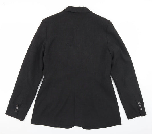 Zara Womens Grey  Polyester Jacket Blazer Size 12