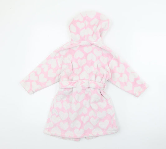 NEXT Girls Pink Geometric Polyester Top Robe Size 2-3 Years  Tie