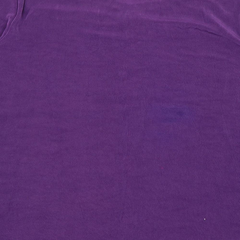d&co Womens Purple Crew Neck  Acetate Pullover Jumper Size 2XL