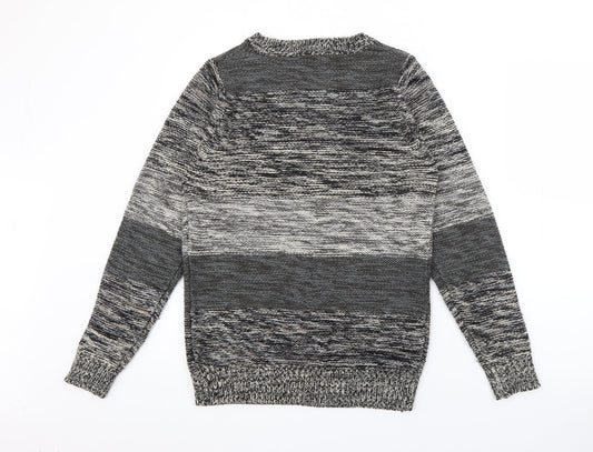 Cedar Wood State Mens Grey Crew Neck  Cotton Pullover Jumper Size XS