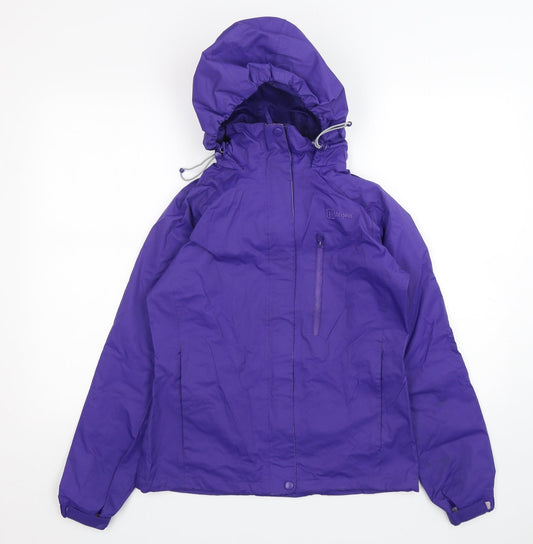 Hi Gear Womens Purple   Rain Coat Coat Size 8  Zip