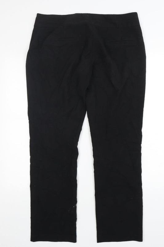 Turtex Womens Black  Polyester Trousers  Size 32 in L30 in Regular Hook & Eye