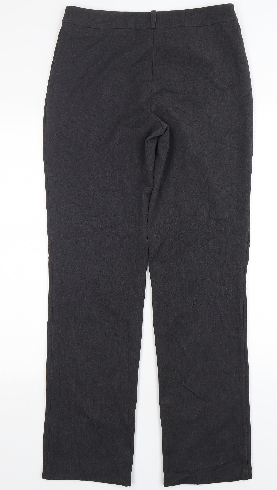 Contempo Womens Grey  Polyester Trousers  Size 8 L31 in Regular Button