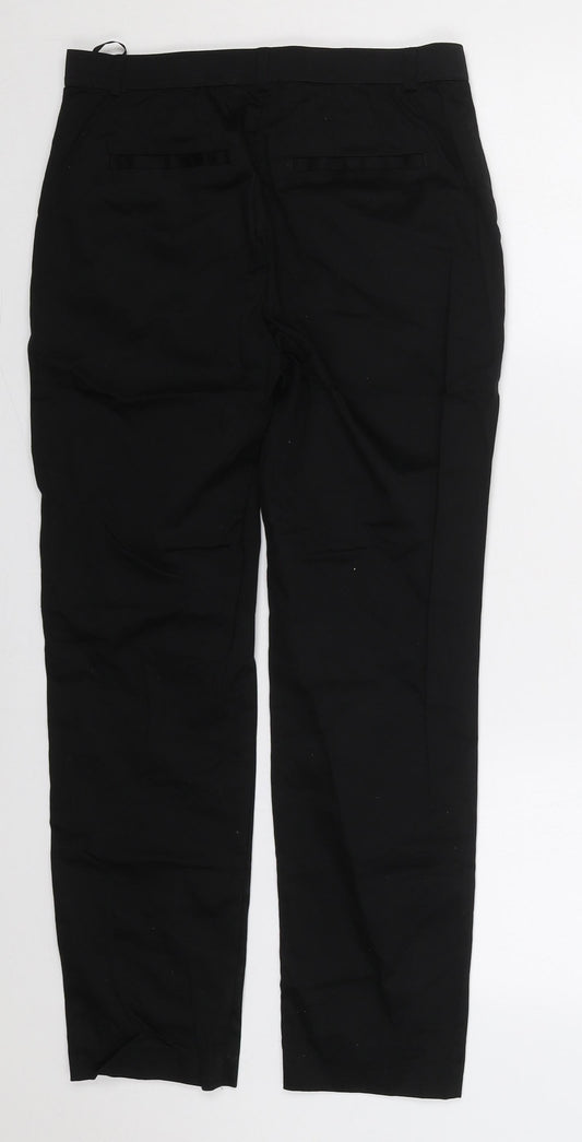 Dunnes Womens Black  Cotton Trousers  Size 10 L27 in Regular