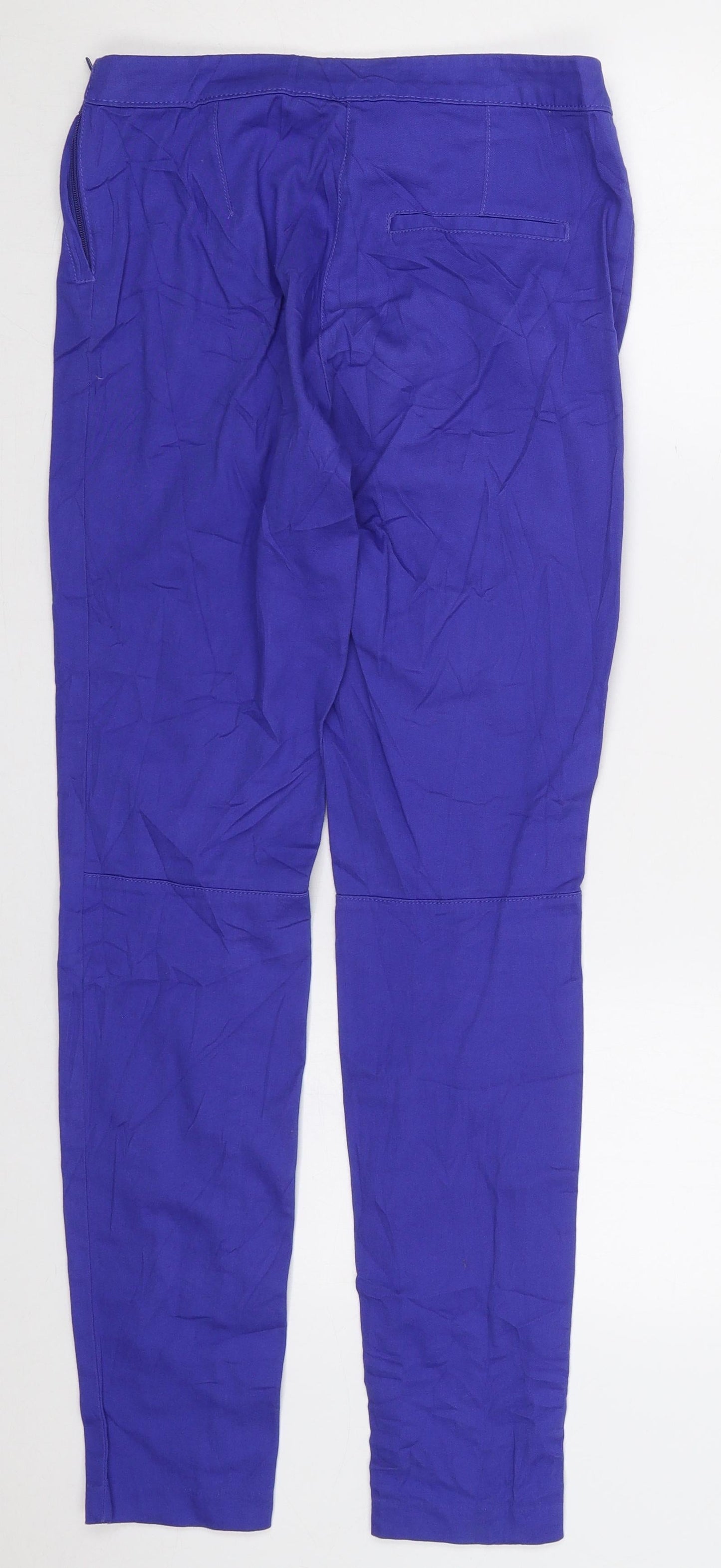 H&M Womens Blue  Cotton Jegging Jeans Size 8 L30 in Regular Zip