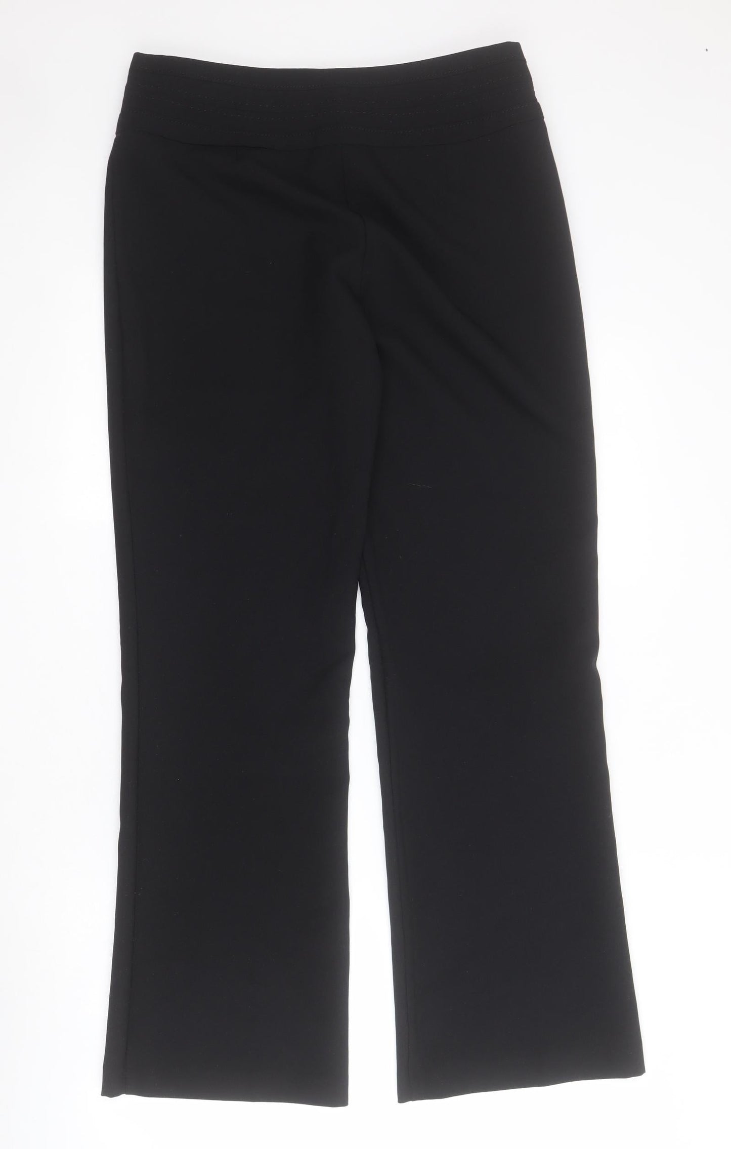 Evie Womens Black  Polyester Carrot Trousers Size 8 L31 in Regular Zip