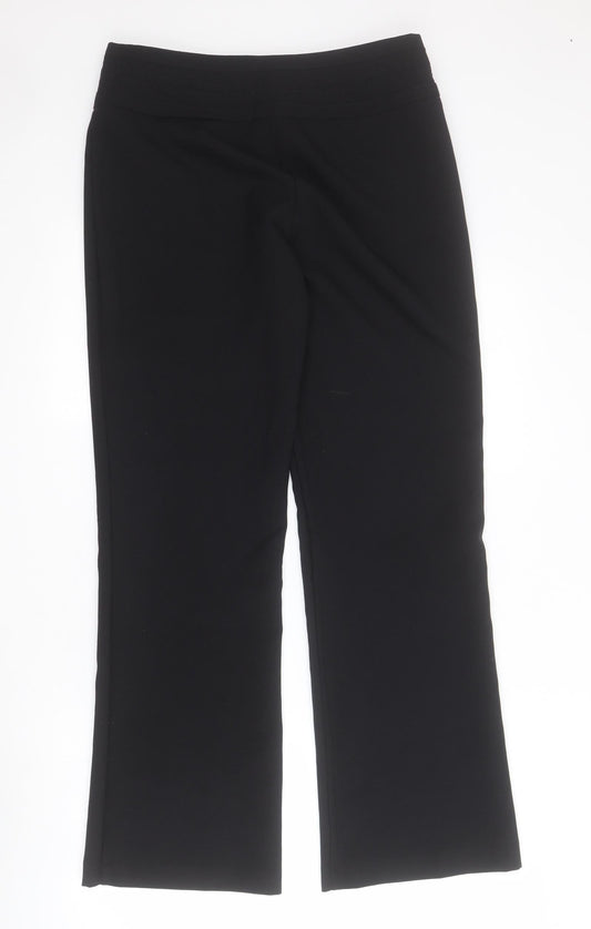 Evie Womens Black  Polyester Carrot Trousers Size 8 L31 in Regular Zip