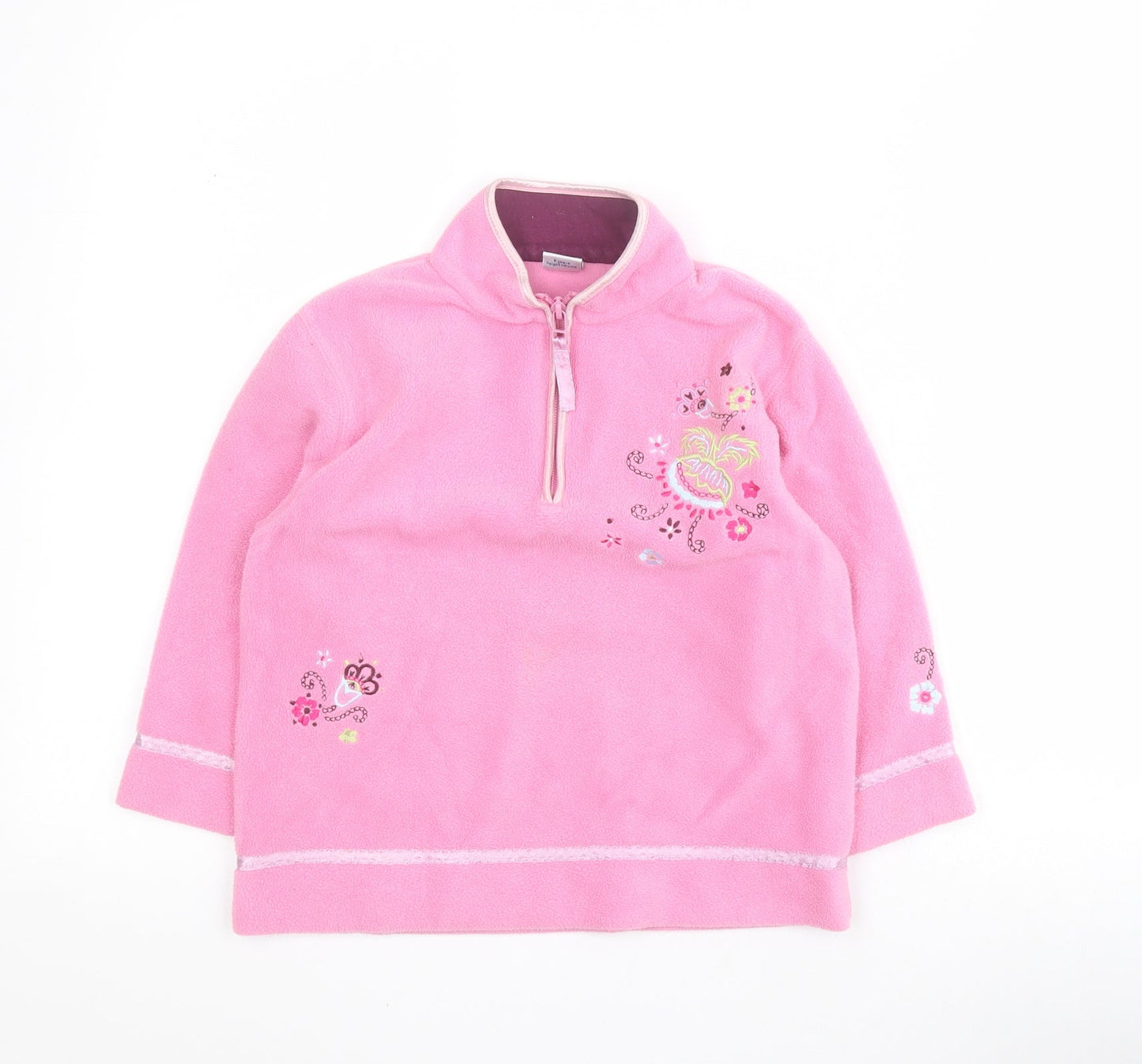 NEXT Girls Pink  100% Polyester Pullover Hoodie Size 5 Years  Zip