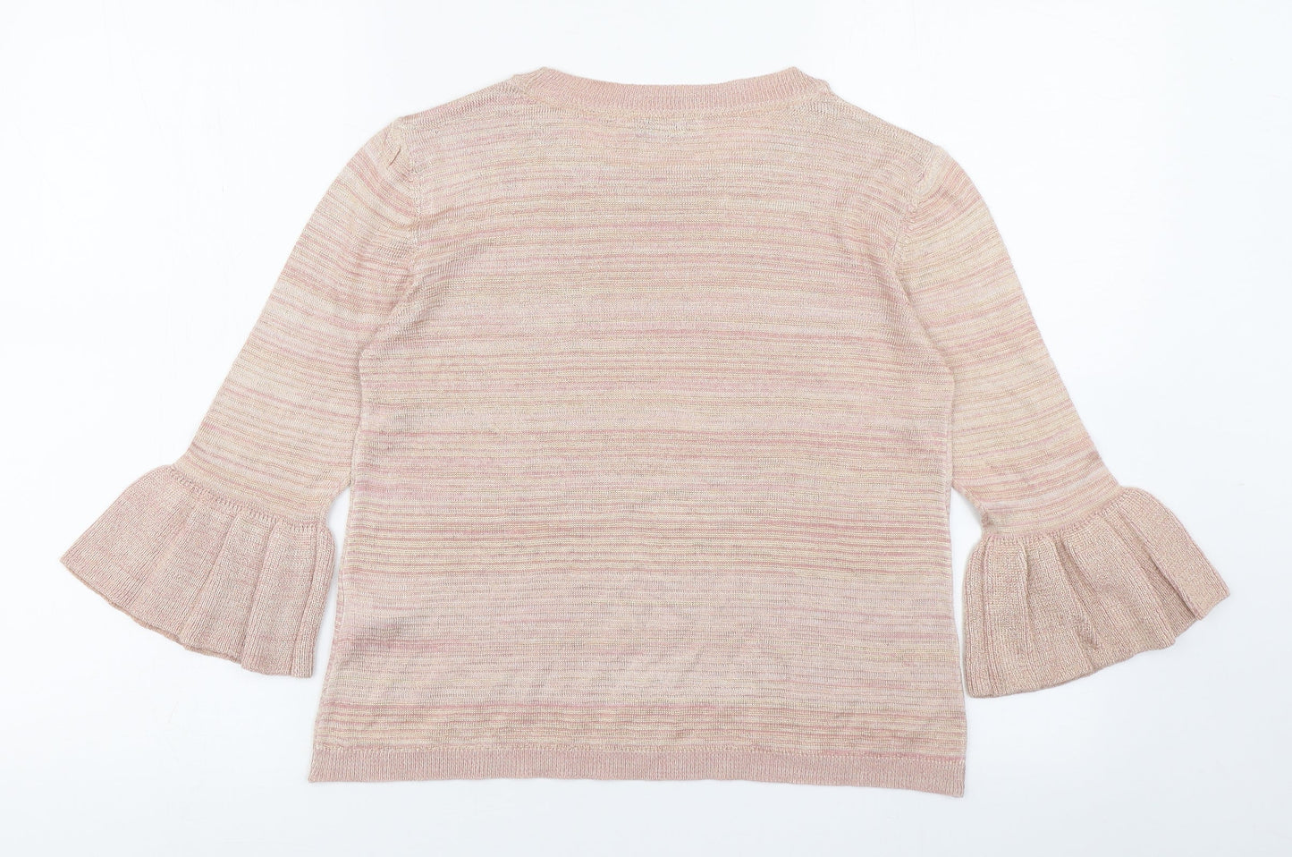 Per Una Womens Pink Boat Neck  Polyester Pullover Jumper Size 8
