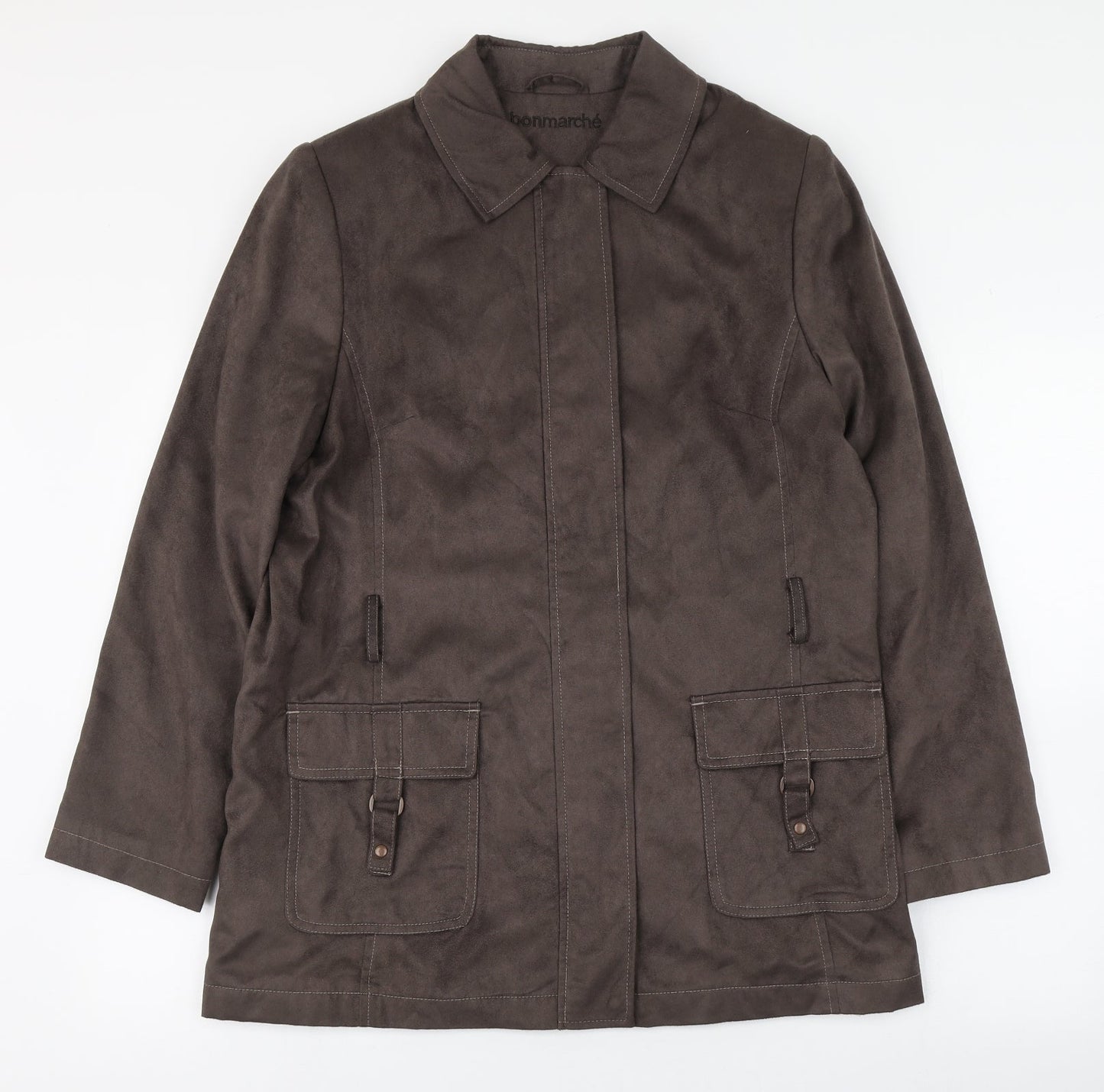 Bonmarché Womens Grey   Jacket Coat Size S  Zip