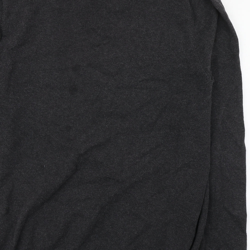 Marks and Spencer Mens Grey Collared  Cotton Pullover Jumper Size M