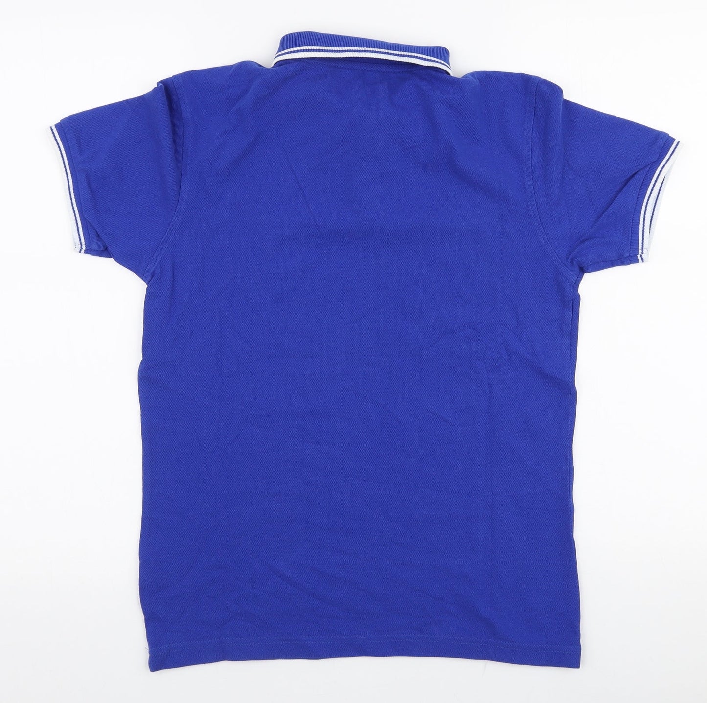 Cedar Wood State Mens Blue  Cotton  Polo Size XS Collared Button