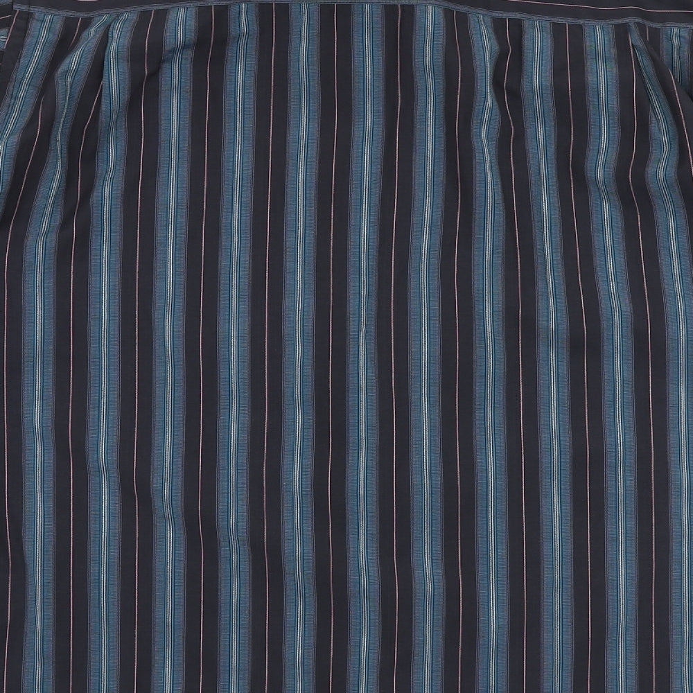 Daniel Granme Mens Multicoloured Striped Cotton  Button-Up Size M Collared Button