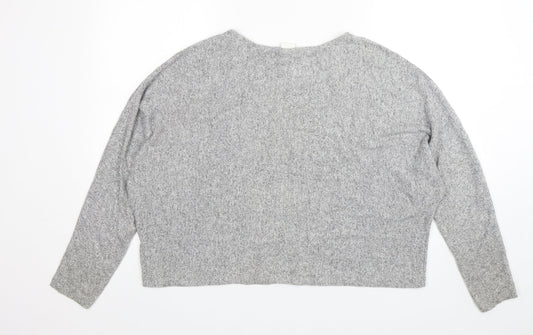 H&M Womens Grey  Polyester Pullover Sweatshirt Size M  Pullover
