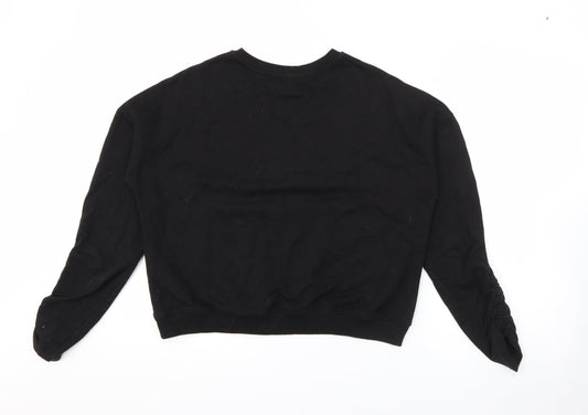New Look Girls Black  Cotton Pullover Sweatshirt Size 14-15 Years   - New York