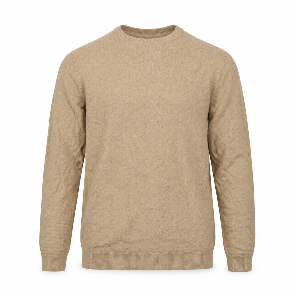 Burton Mens Beige Crew Neck  Acrylic Pullover Jumper Size M