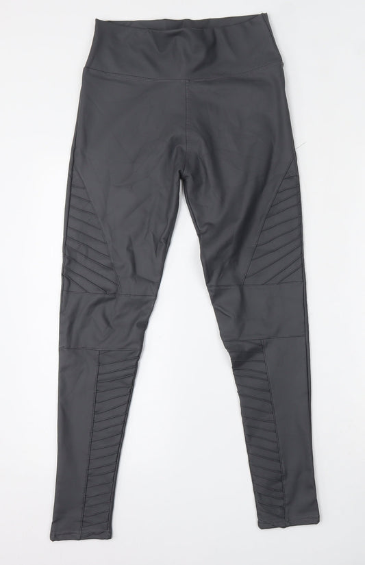Verso Womens Grey  Polyamide Trousers  Size S L26 in Regular
