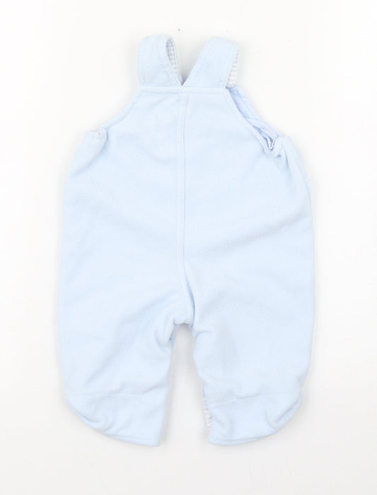 BabyBlue Boys Blue  Polyester Dungaree One-Piece Size 0-3 Months  Button