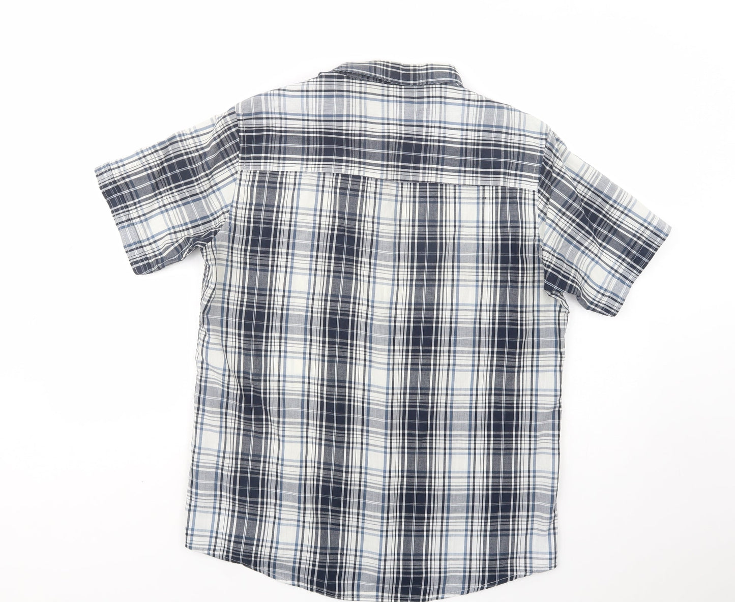 Originals Mens Blue Plaid Cotton  Button-Up Size M Collared Button
