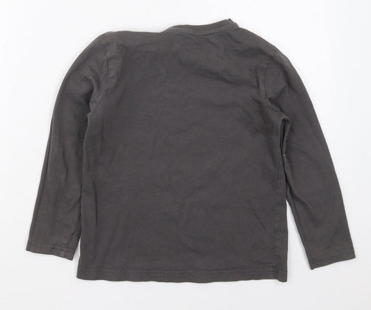 Primark Girls Grey  Cotton Basic T-Shirt Size 7-8 Years Crew Neck Pullover - Make Today The Coolest Day Ever