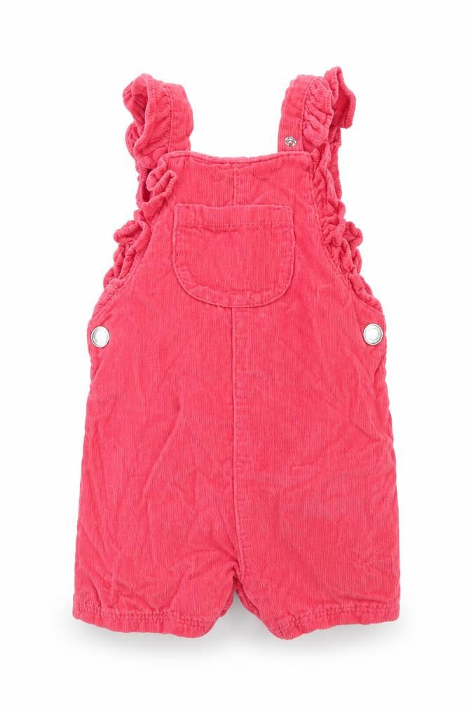F&F Baby Pink  100% Cotton Dungaree Outfit/Set Size 3-6 Months  Snap
