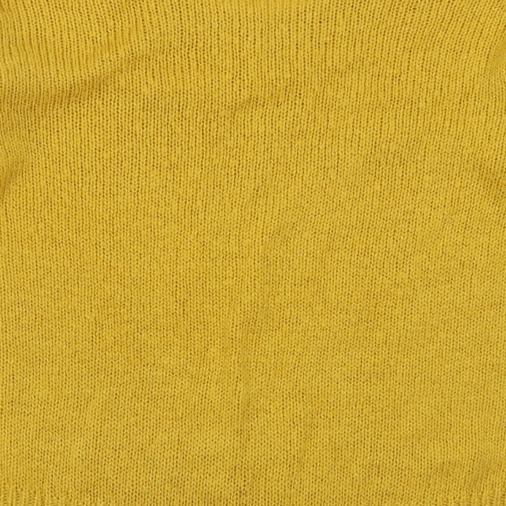 New Look Womens Yellow Crew Neck  Acrylic Pullover Jumper Size S