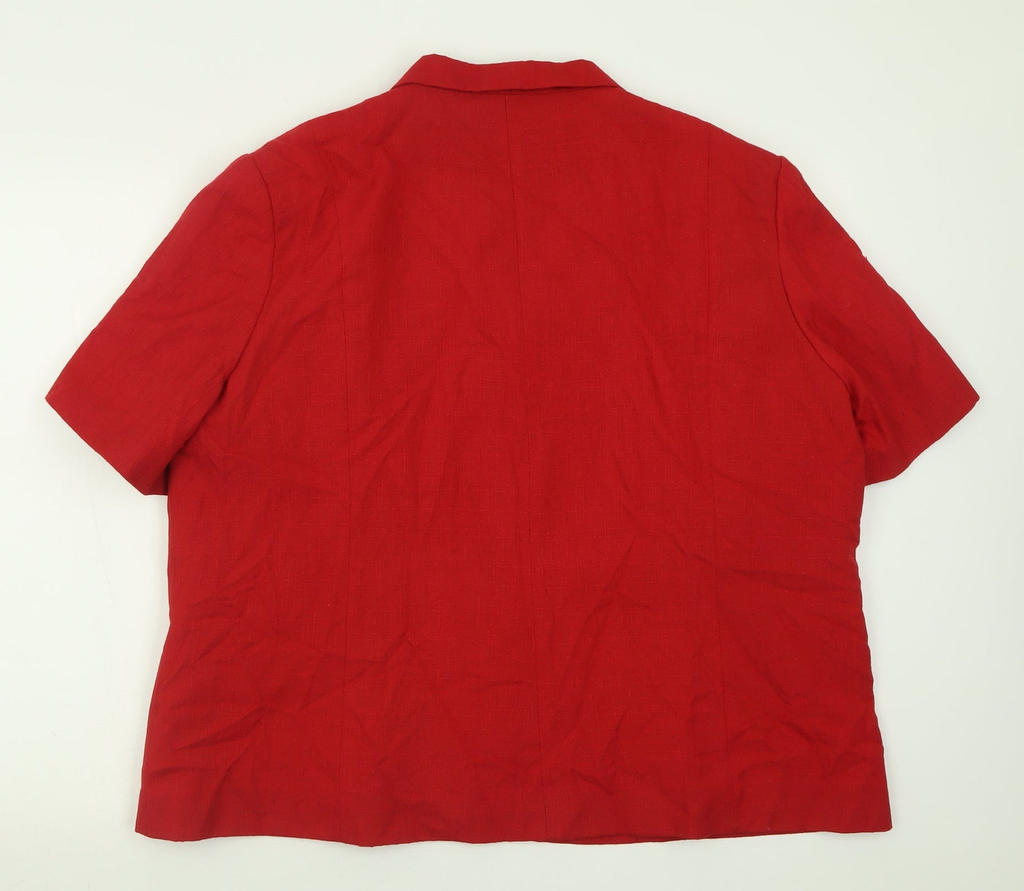 Bonmarché Womens Red   Jacket Blazer Size 2  Button