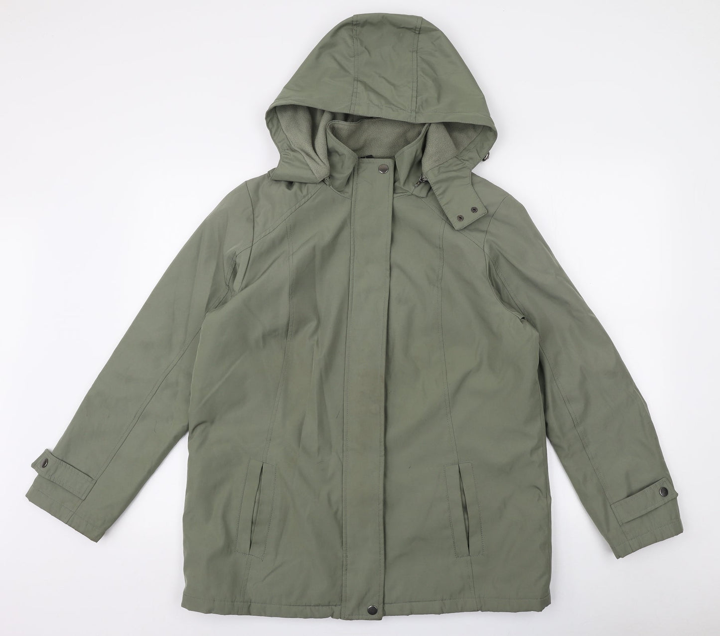 BM Womens Green   Parka Coat Size S  Zip