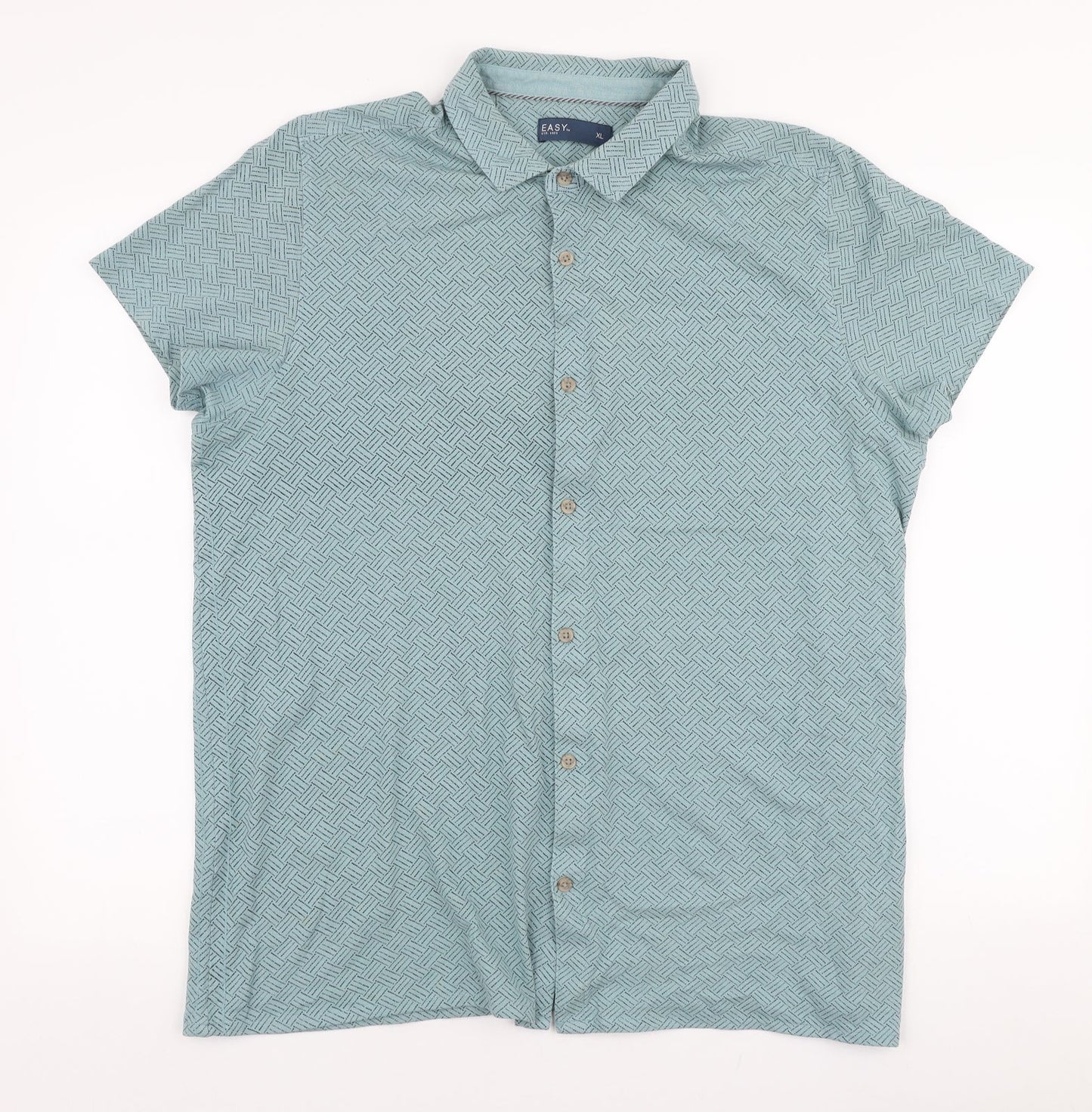 Matalan Mens Blue  Cotton  Button-Up Size XL Collared Button