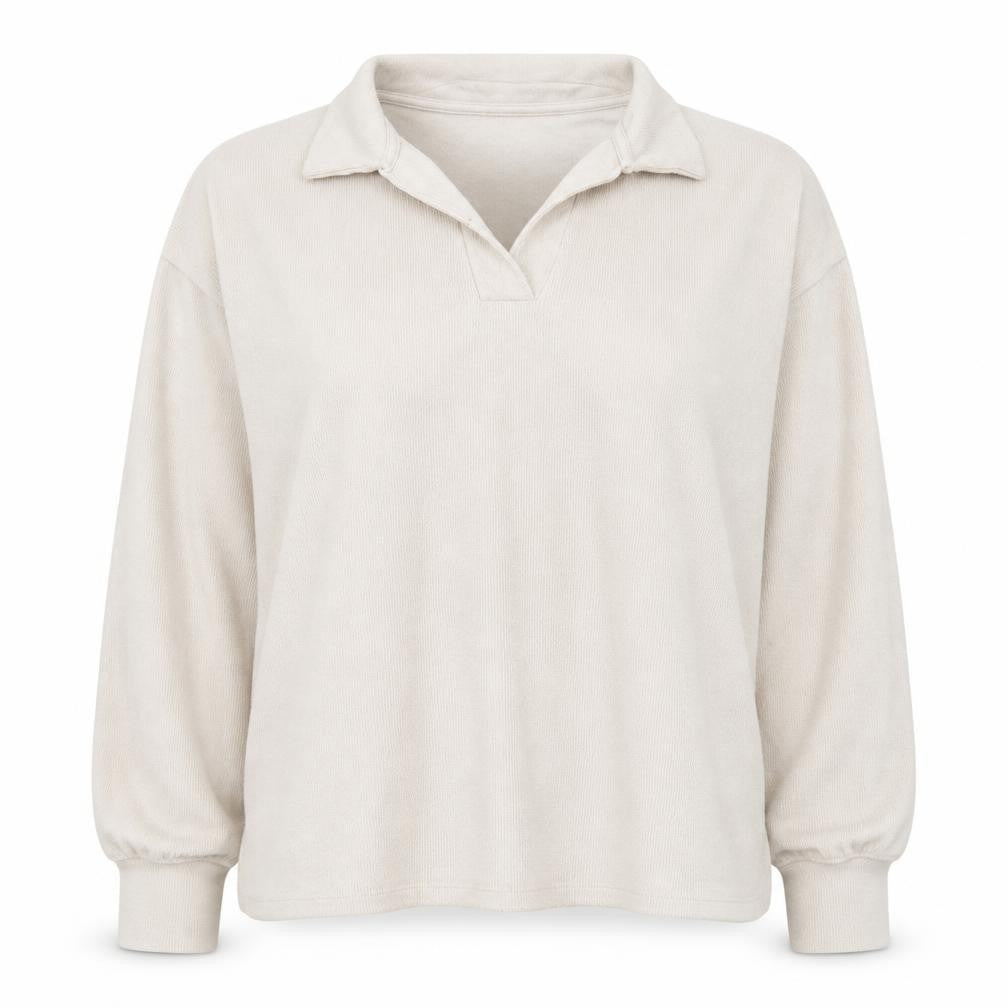 Dunnes Womens Beige V-Neck  Polyester Pullover Jumper Size L