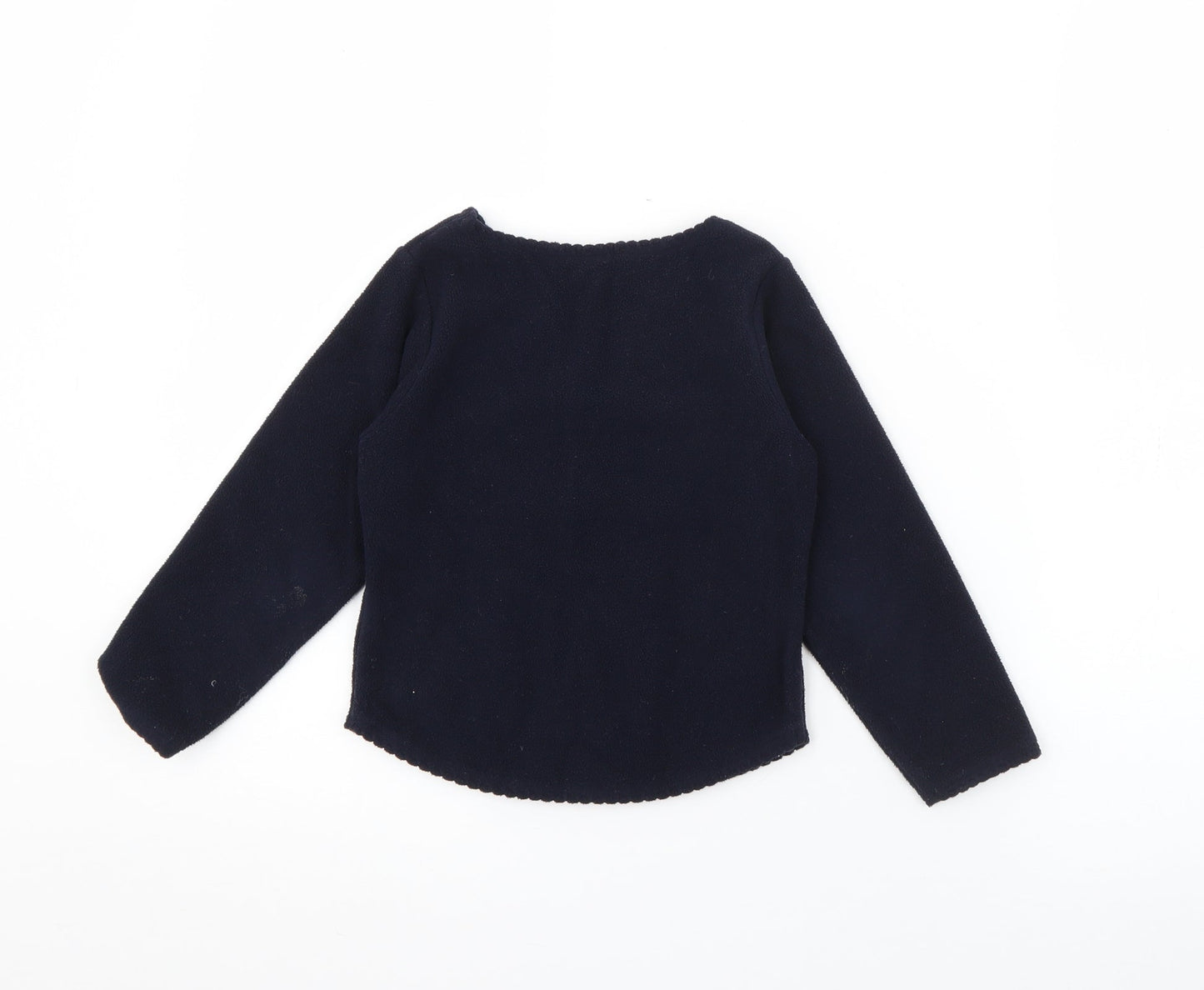 NEXT Girls Blue V-Neck  Polyester Pullover Jumper Size 4 Years