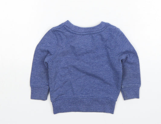 Rebel Boys Black  Polyester Pullover Jumper Size 9-12 Months  Pullover