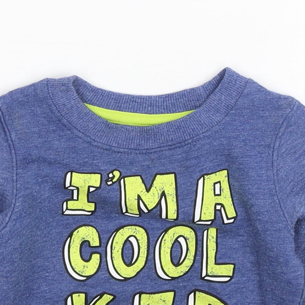 Rebel Boys Black  Polyester Pullover Jumper Size 9-12 Months  Pullover