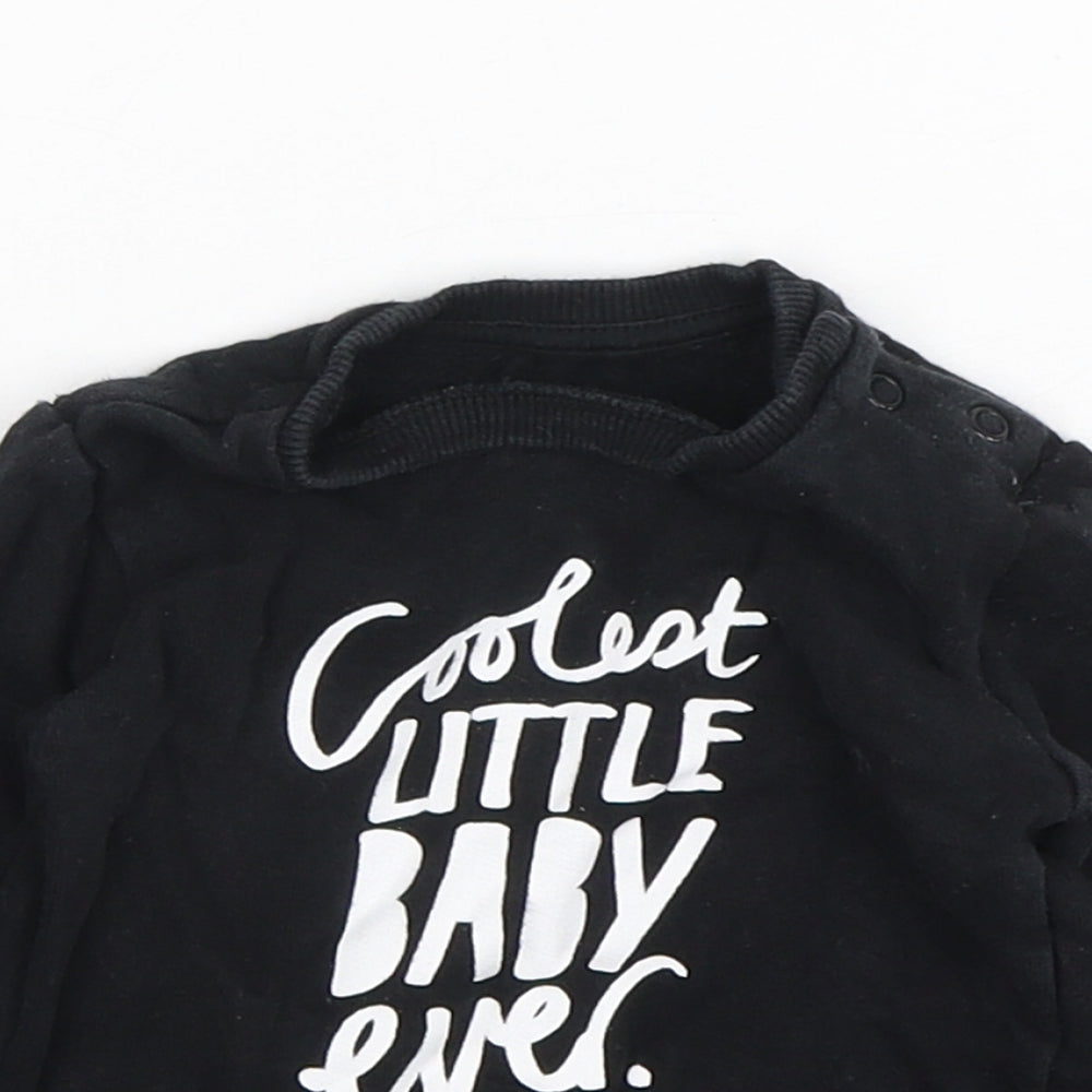 George Boys Black  Cotton Pullover Jumper Size 3-6 Months  Pullover
