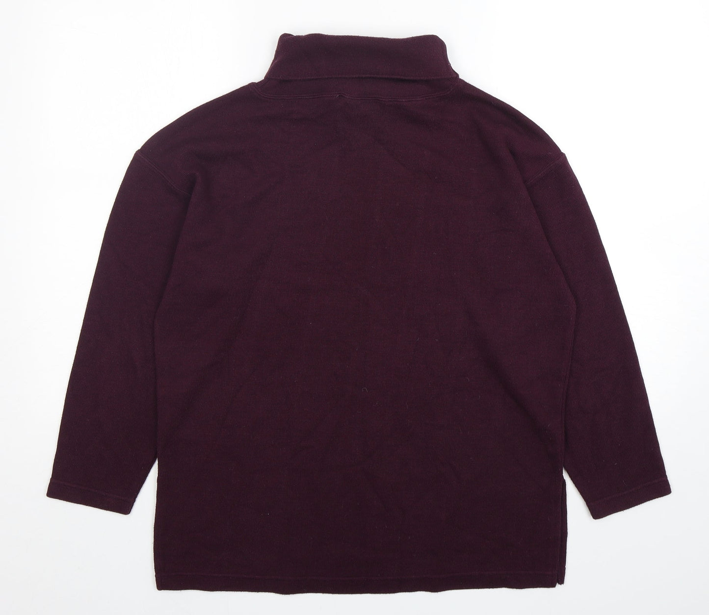 Chase Womens Purple Roll Neck  Polyester Pullover Jumper Size 10