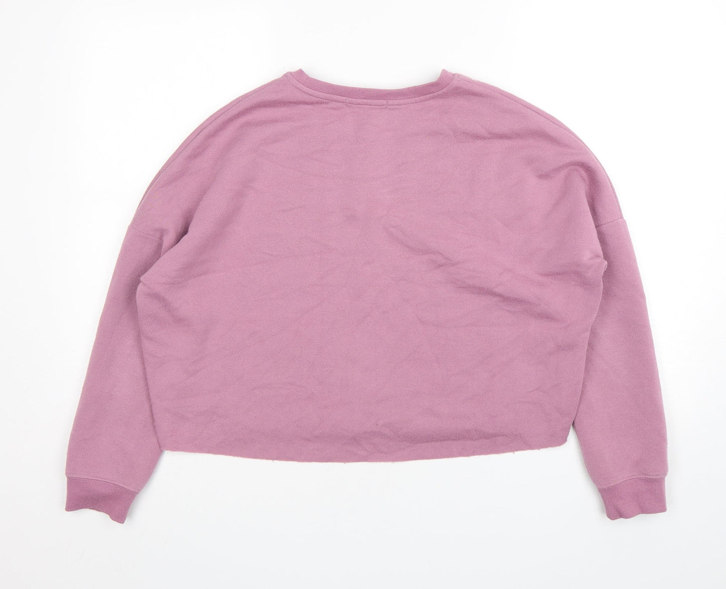 Primark Womens Purple  Polyester Pullover Sweatshirt Size 10  Pullover - Cropped