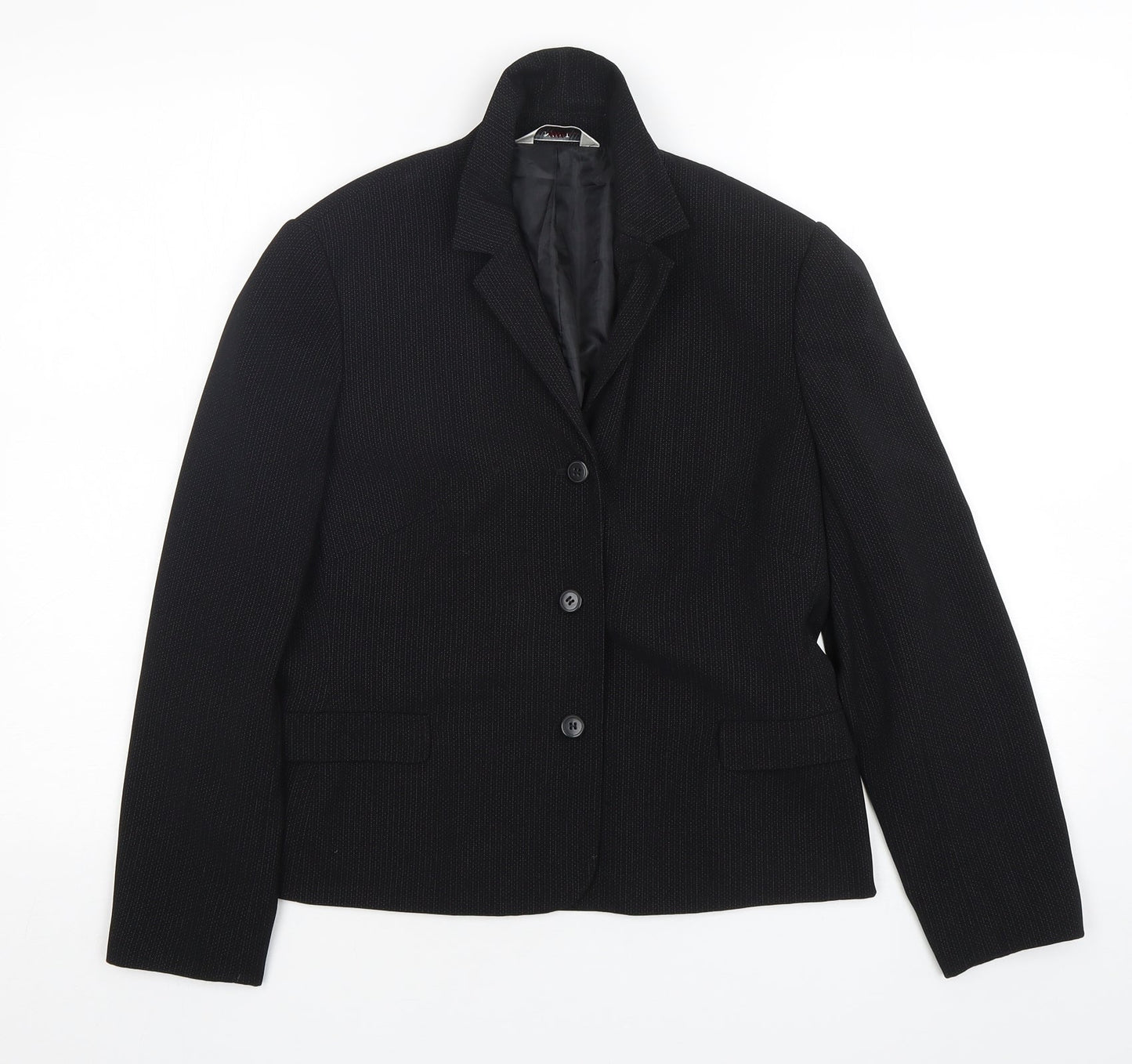 NEXT Womens Black Polka Dot  Jacket Blazer Size 10  Button
